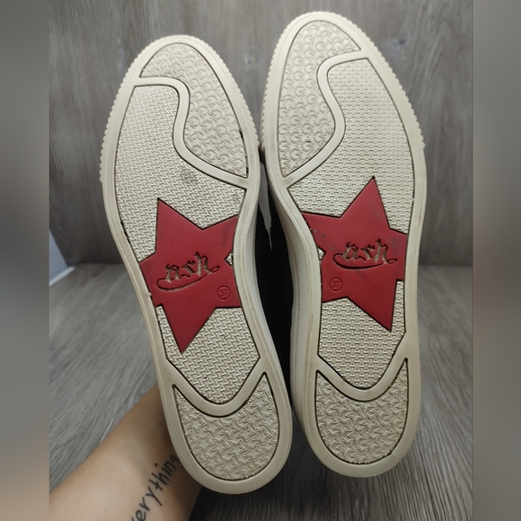 Ash Kingston Leather Platform Slip On Sneaker Black Perforated 37‎ Almond Toe - Picture 11 of 12